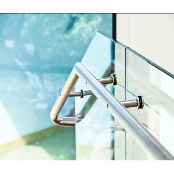 900mm / 1100mm Customized Handrail Glass Balustrade With 8mm - 17.5mm Glass Thickness