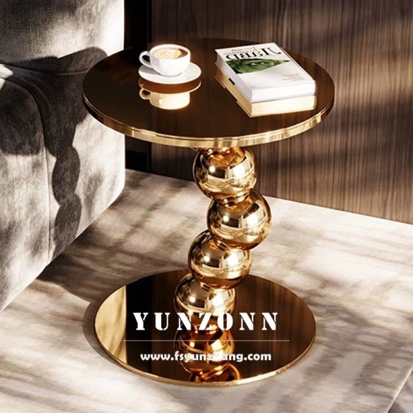 Customizable Modern Gold Metal Sphere Design Side Table Coffee Table & Console Table for Living Room or Bedroom