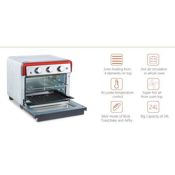 Поверхность ручки печи Fryer воздуха 21,1 кварт нержавеющая печь не