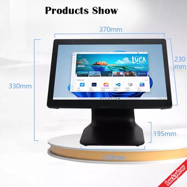 DC11V 15.6 Inch 10 Point Multi Touch Screen Monitor With HDMI VGA USB Hub