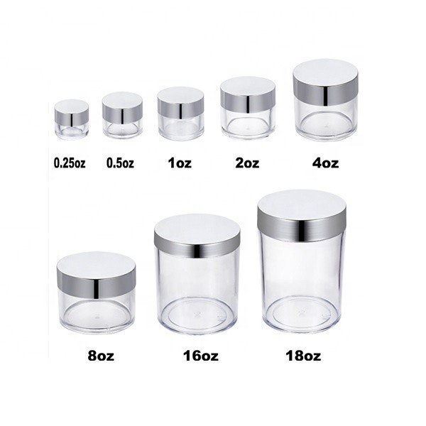 Nail Powder Container Cosmetic Jars Empty Leak Proof Acrylic Jar Private Label Clear Plastic Custom LOGO Acrylic Other Cosmetic