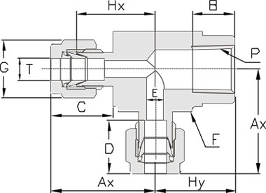 DN15 Carbon Forged Steel Threaded Tee Fittings