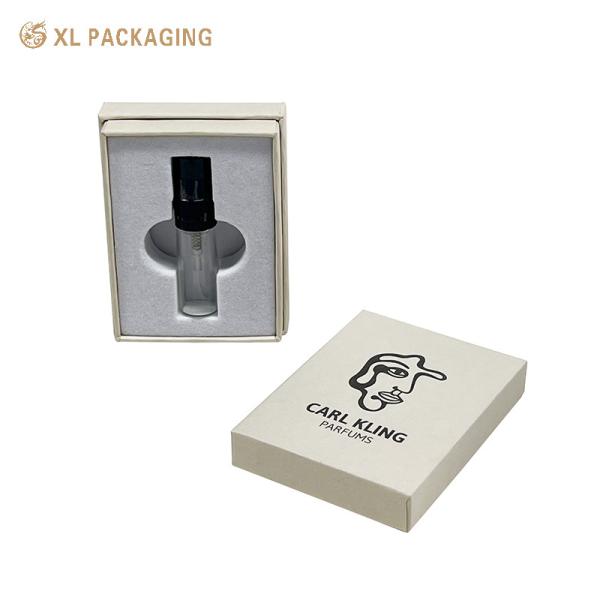 Custom 3-Piece Rigid Perfume Sample Box with Embossed Logo and Velvet-Lined EVA