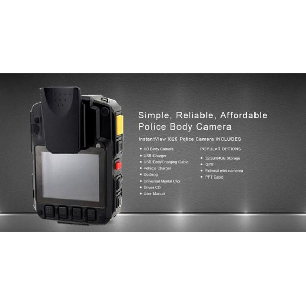 registrador IP67 da câmera do corpo da capacidade de armazenamento 32GB impermeável com o sensor de 33MP CMOS