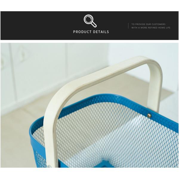 Rectangular 36X23X16.5CM Wire Mesh Fruit Basket Wear Resistant