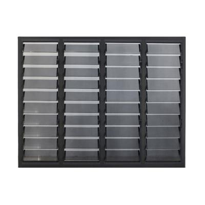 Hurricane Outdoor Metal Jalousie Exterior Aluminum Window with Built-in Shutters Security