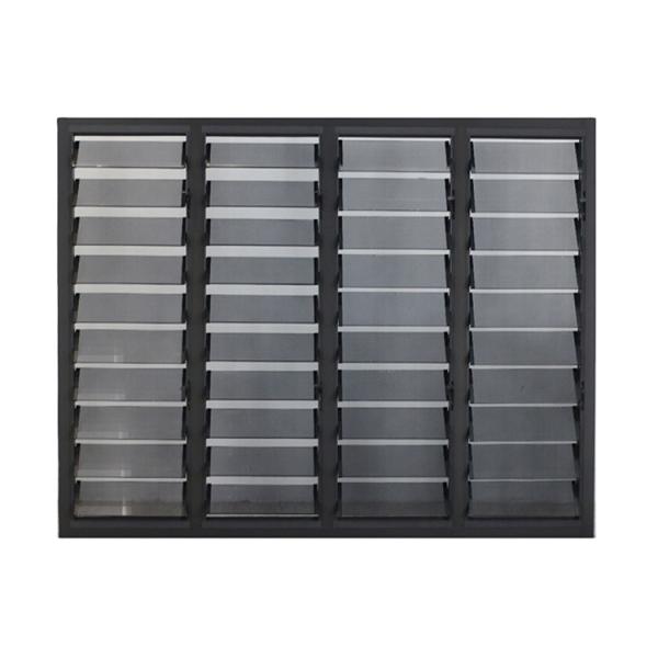 Hurricane Outdoor Metal Jalousie Exterior Aluminum Window with Built-in Shutters Security