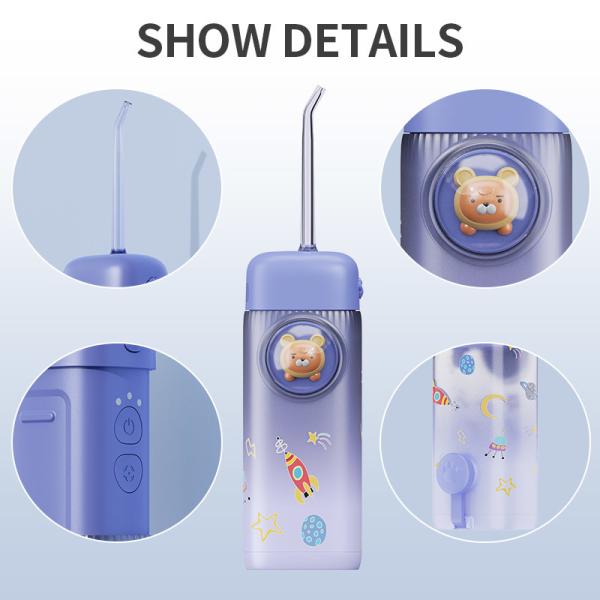 2 Modes Purple Oral Irrigator Water Flosser IPX7 Water Resistant