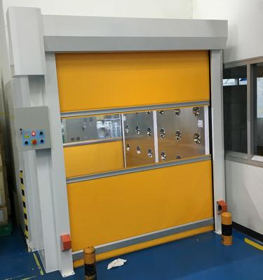 O túnel do chuveiro de ar da carga de W1800mm com as portas do obturador da velocidade rápida para para a empilhadeira, pó revestiu o material de aço