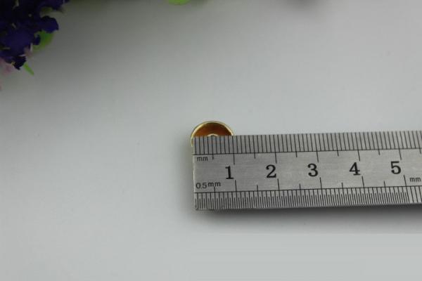 Fashion accessory plain gold color 8 mm round metal decorative rivets for handbags