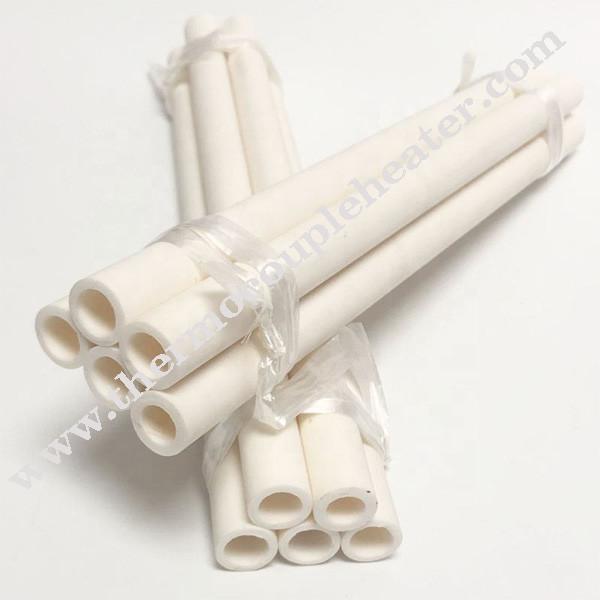 Tubes en céramique de protection de thermocouple d'alumine à hautes températures d'Alsint C799 99,7% pour Furance