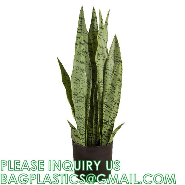 Artificial Snake Plant 26 inches Fake Sansevieria Artificial Potted Plants for Indoor and Outdoor, Home, Office