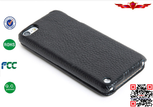 100% Perfect Fit Genuine Leather Flip Cover Case For Ipod Touch 5 High Quality Durable
