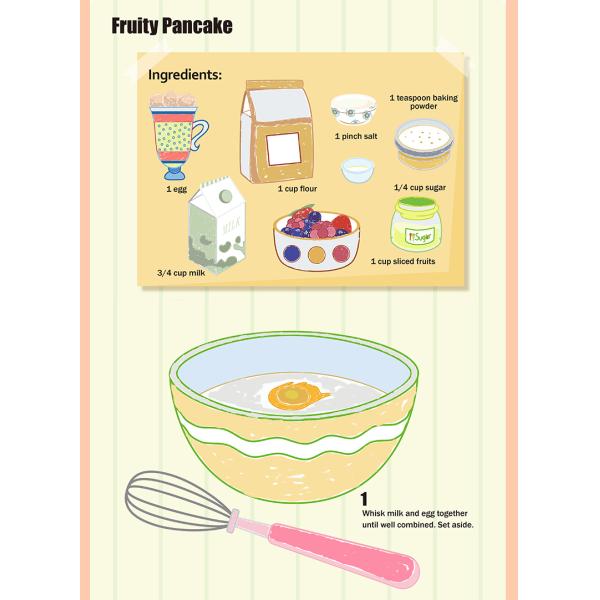 Cooking Coloring 2 in 1 Water Drawing Book Toddlers Education Toys