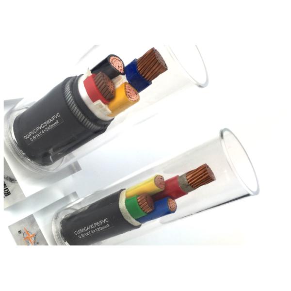 CU/MICA/cable de transmisión resistente al fuego de la electricidad del cable XLPE de XLPE/del PVC 0.6/1kV 4x240mm2