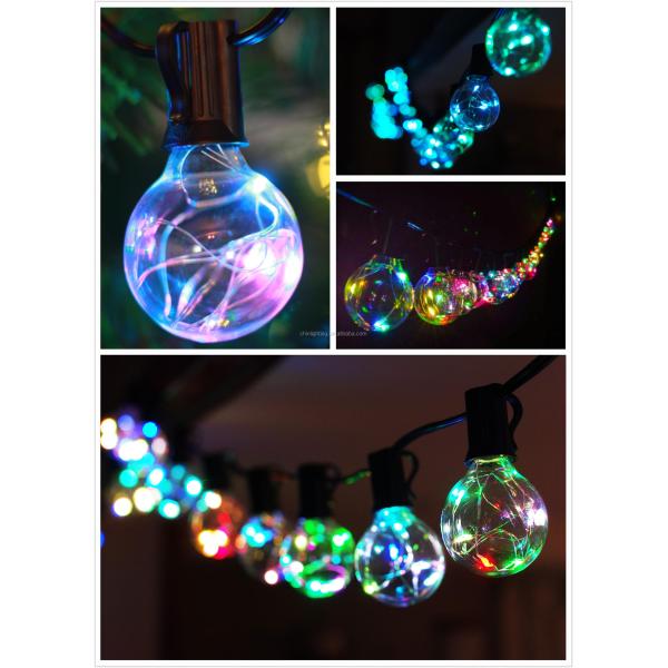 12ft 12 bulbs RGB globe string lights led copper wire string lights Christmas decoration fairy lights