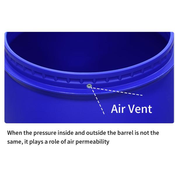 160L HDPE Blue Drum Plastic Chemical Containers With Iron Hoop Ring