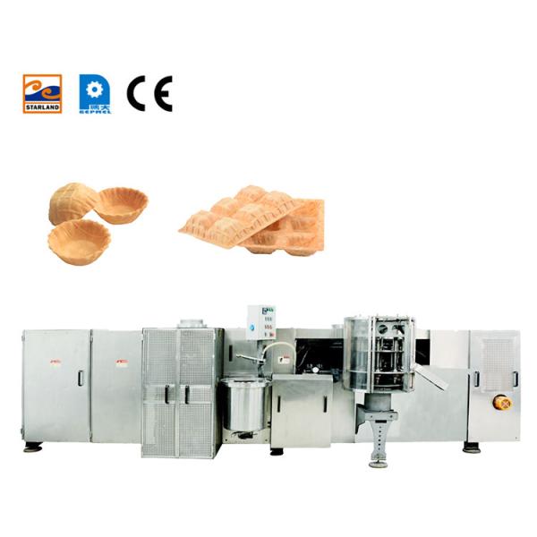 Stainless Steel Automatic Waffle Basket Making Machine With Replaceable Molds