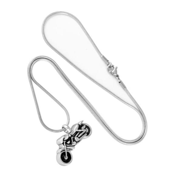 Unique 316L Stainless Steel Vintage Motorcycle Pendant Cremation Jewelry for Ashes