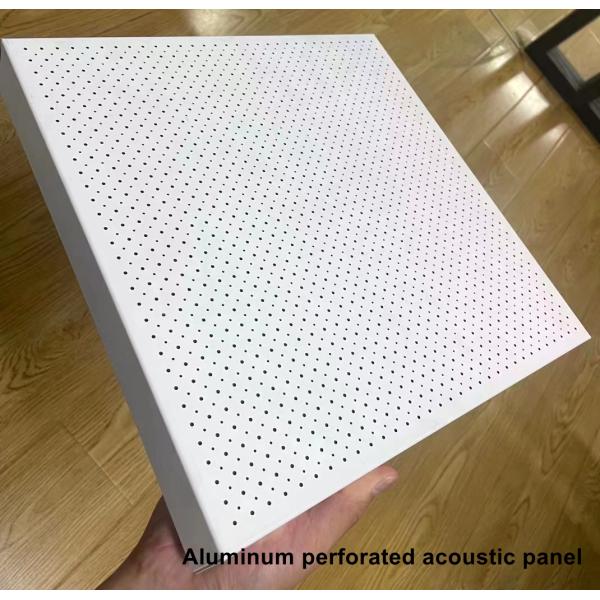 Sound Absorbing Aluminium Composite Metal Acoustical Ceiling Panels Powder Coating Micro Perforated