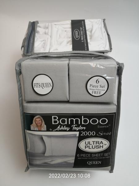 Modern Style 2200 Thread Count Bamboo Fabric Sheet Set 6pcs Set Sheet Pillowcase Sets
