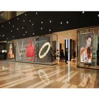 1000*1000mm Panel LED transparente a todo color, Pared de pantalla LED de vidrio transparente para interiores