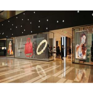 1000*1000mm Full Color Transparent LED Panel , Indoor Transparent Glass LED