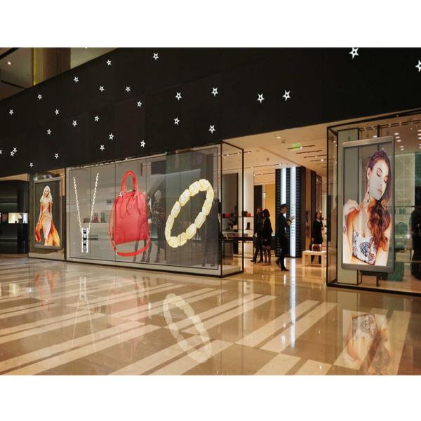 Shopping Mall LED Transparent Video Wall LED Display , Indoor Glass Wall LED Screen