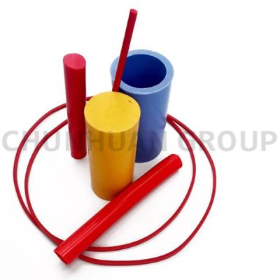 Colorful Pressed Extruded 200mm Pigment PTFE Solid Rod