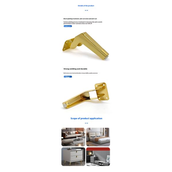 Light Luxury Sickle Foot Seven-figure Cabinet Foot Metal Leg New Sofa Furniture Support Legs