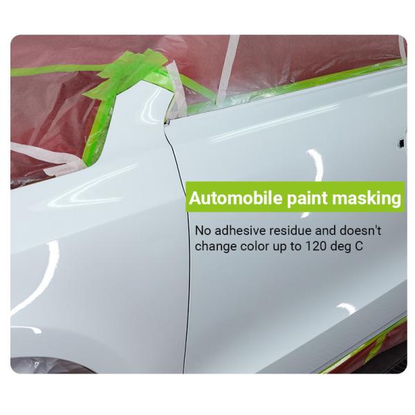 Green Masking Tape Uv Resistance 30 Days High Temperature 120 Degrees Washi Paper Painter Tape For Car Automotive Painting