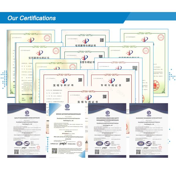 FRP Pvc Film Fill Round Shape Counter Flow Water Cooling Tower with Low Noise and Easy Operation