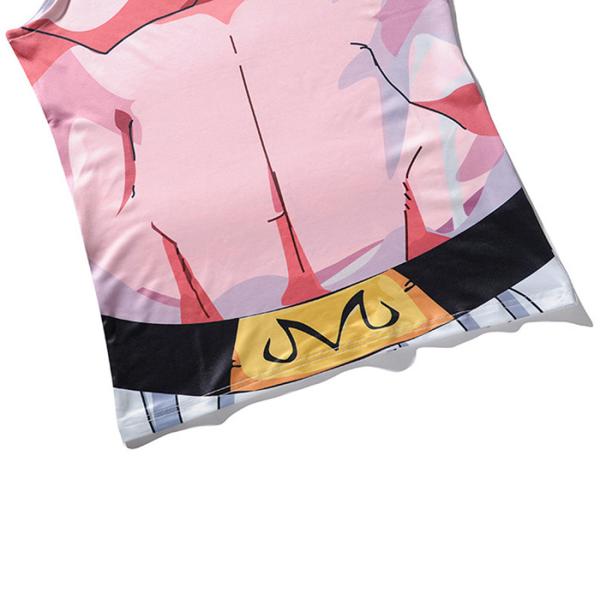 93.2% Polyester Majin Buu Custom Anime T Shirts Sublimation Printing