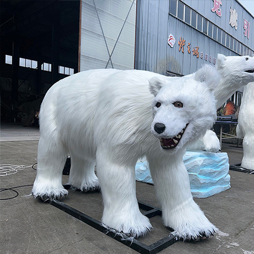 Waterproof Outdoor Theme Park Life Size Animatronic Animal Model With Infrared Sensor