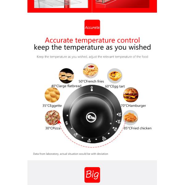 Hotel and Restaurant Catering Equipment Electric Food Display Warmer with 1.2kw Power