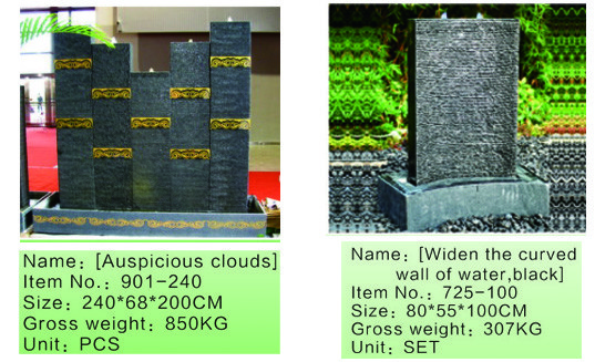 Granite Stone Waterfall Water Fountain Outdoor For Garden Decoration