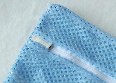 Colored Mesh Laundry Bags , High Density Mesh Travel Laundry Bag With Zipper