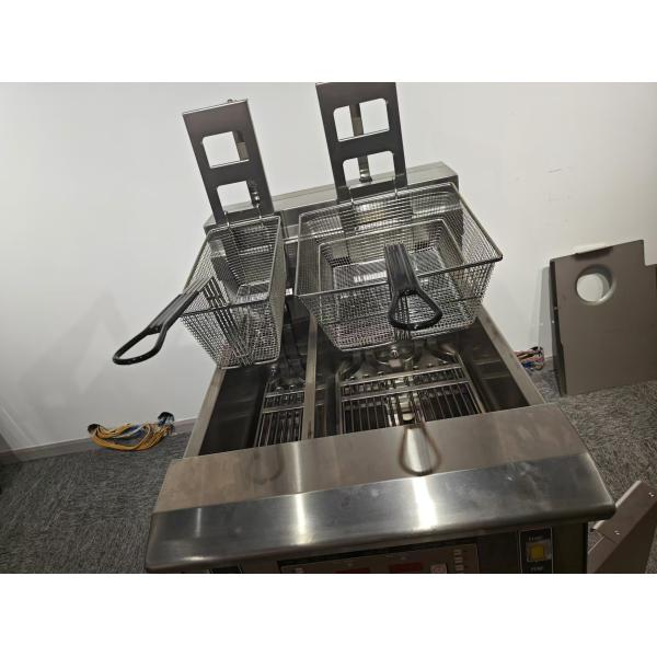 21.4KW Double Tank 11.6L+21.5L Digital Computer Panel Electric Chips Open Fryer Machine