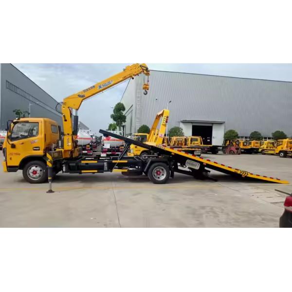 Dongfeng Dolica 6 velocidad de transmisión 7.5T Tare peso con 4 toneladas de elevación hidráulica camión de rodaje con grúa