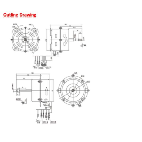 Вентиляторный двигатель кондиционера неизменяемой скорости одиночной фазы крытый, вентиляторный двигатель Evap для Египта для мотора воздушного охладителя
