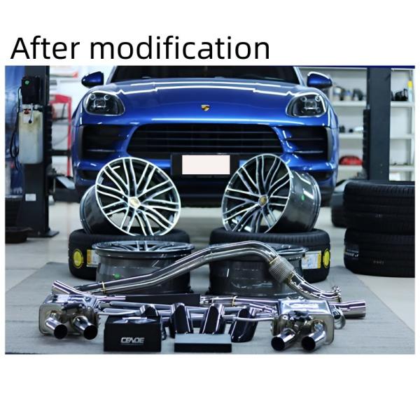 Melhore a aparência do seu Porsche Macan com o nosso kit de pára-choques dianteiro modificado