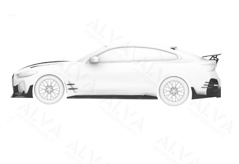 Dry Carbon Fiber Installation Replacement Front Bumper Lip Front Splitter Body Kits Enhanced BMW I4 Style