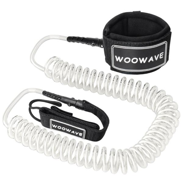 10' Coiled SUP Leash for WOOWAVE Stand up Paddle Board TPU Material Combo Set Offered