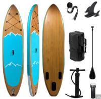 Placa de pá inflável do Sup da prancha superior macia de madeira popular do estilo 315*83*15cm