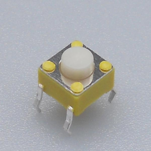 Momentary 6mm Tactile Switch / Silent Push Button With White Push Button​