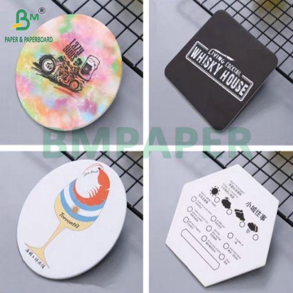 1mm Bleached White Water Absorbent Paperboard for Making Coaster Ipad