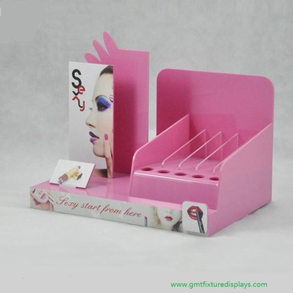 Cosmetic Acrylic Lipstick Display Rack Plexiglass Makeup Counter Lipstick Eyeliner Pencil  Holder