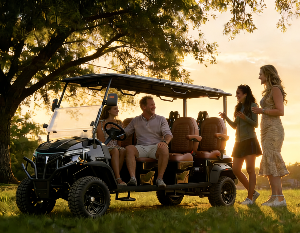 Golf Course Dedicated Smooth running 6-person Electric Golf Car LED Headlights