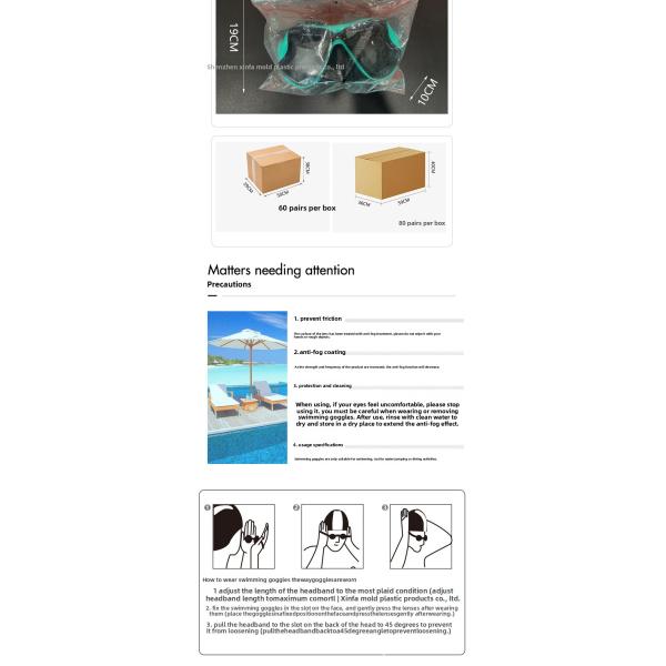 High Definition Anti Fog Diving Mask Knitted Silicone Head Mounted Dult Snorkeling Mask