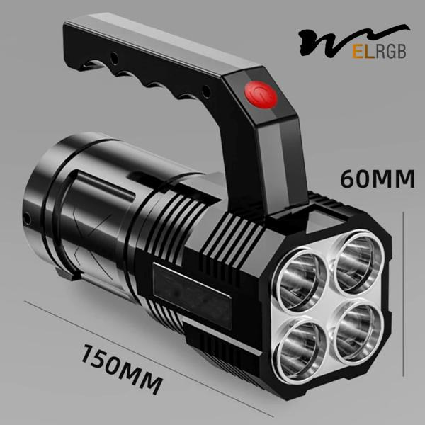 1500mah Recarregável Tocha Impermeável Luz de Trabalho Exterior 6000K